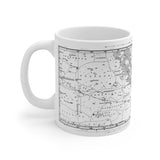 Southern Constellations and Zodiac Map Mug 11oz