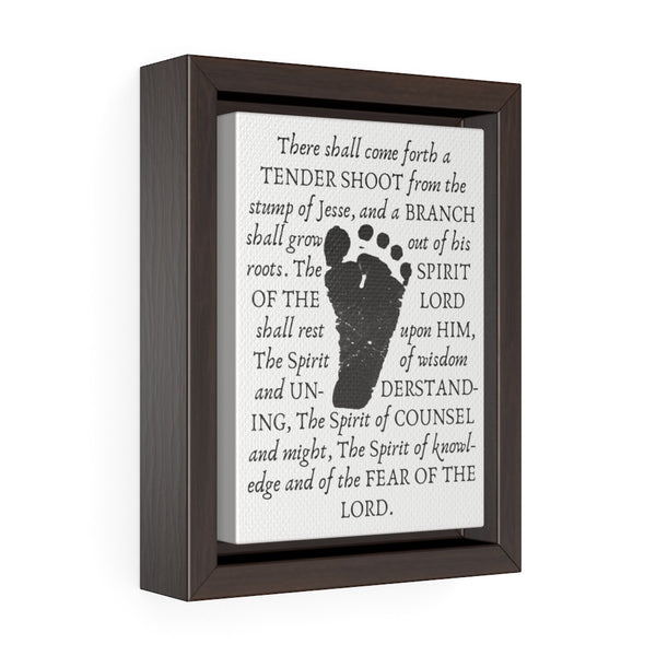 Christmas Promise - Baby Jesus Footprint Nativity Framed Canvas